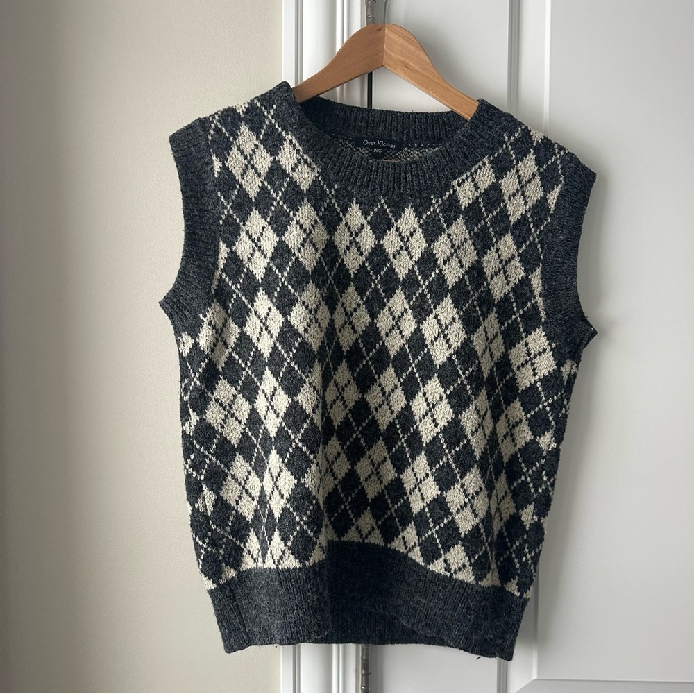 Over Kleshas Argyle Knit Sweater Vest